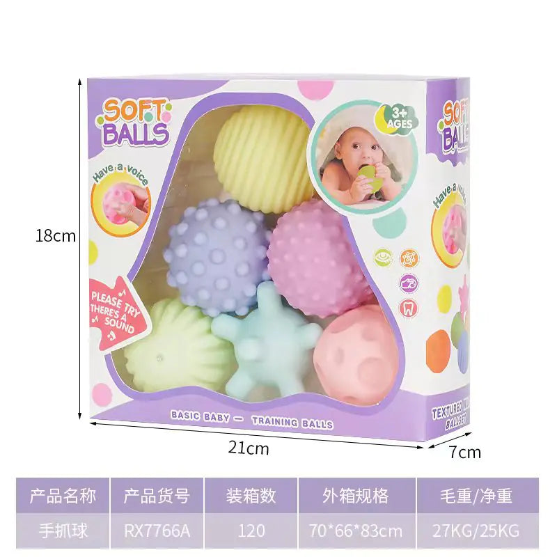 Soft Rubber Touch Ball for Baby Sensory Play