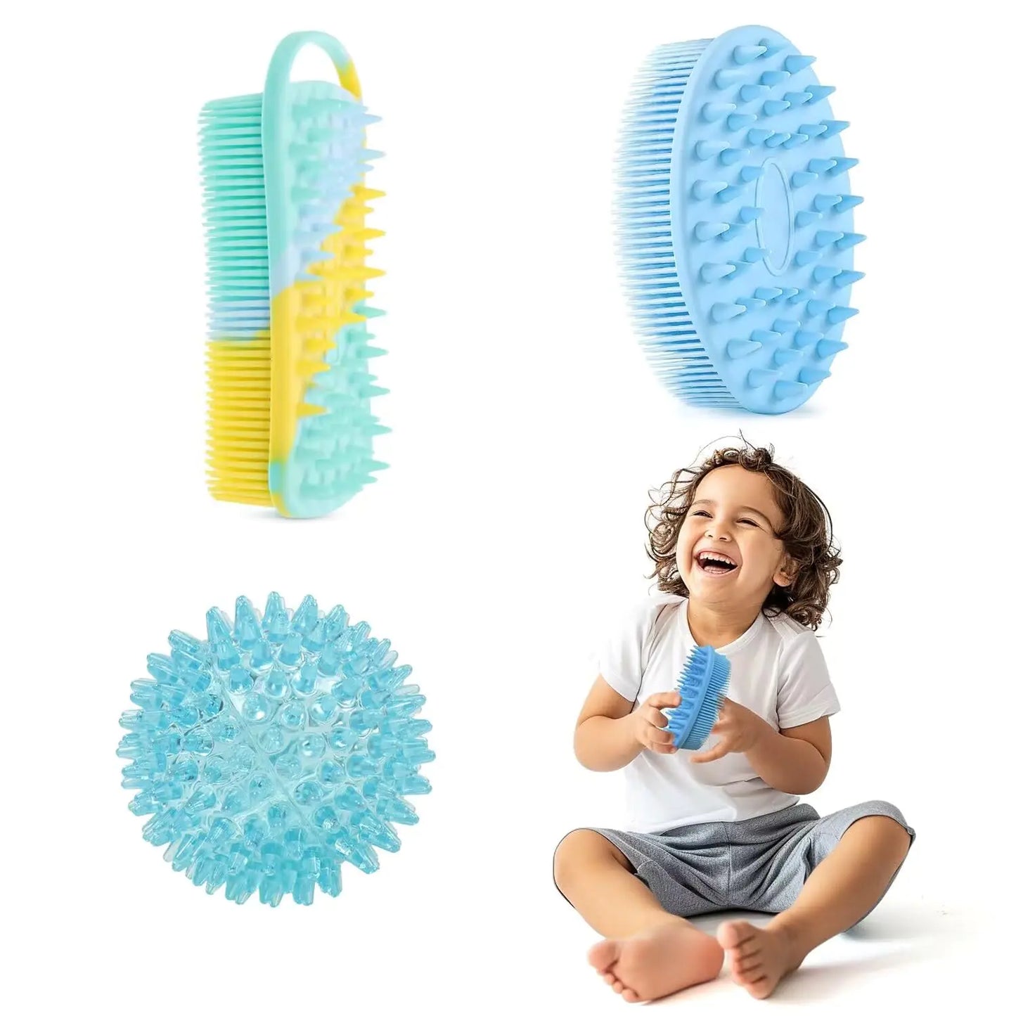 Autism Sensory Brushes – Calming Therapy Tools for Kids (Ages 3-12) with ADD, OCD, SPD, and ADHD